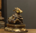 Brass Nandi On Lotus Stand
