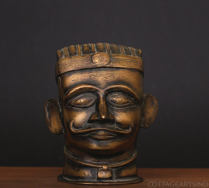 Brass Vintage Finish Shiva Mukhlingam Idol