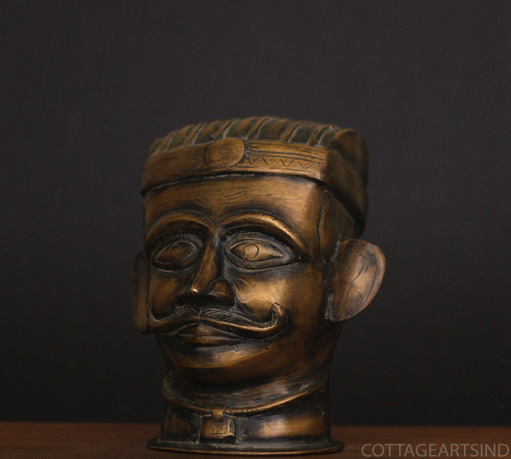 Brass Vintage Finish Shiva Mukhlingam Idol