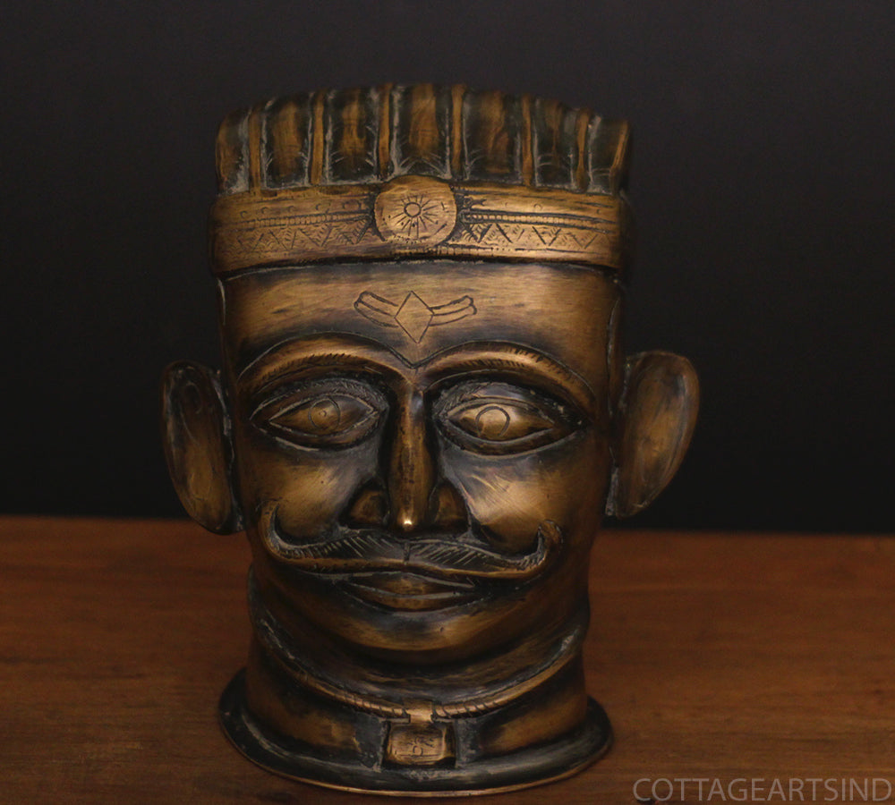 Brass Vintage Finish Shiva Mukhlingam Idol
