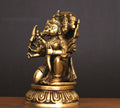 Brass Panchamukhi Hanuman Idol 10"