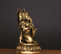 Brass Panchamukhi Hanuman Idol 10"