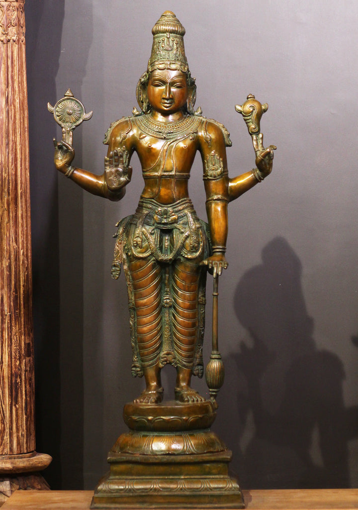 Brass Vishnu 37" Dark Copper Finish