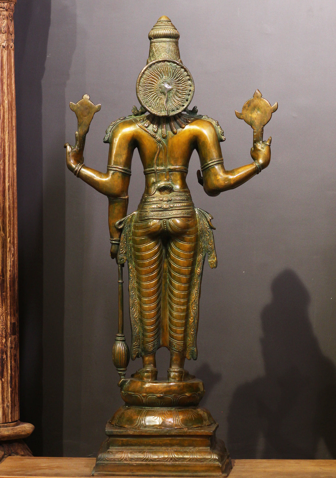 Brass Vishnu 37" Dark Copper Finish
