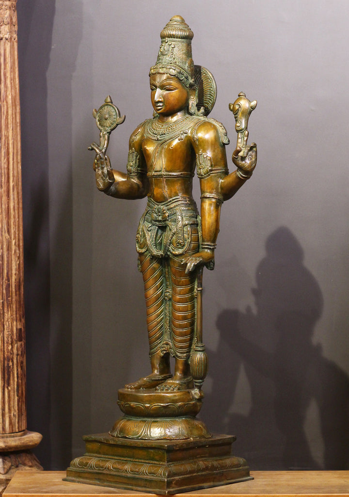 Brass Vishnu 37" Dark Copper Finish