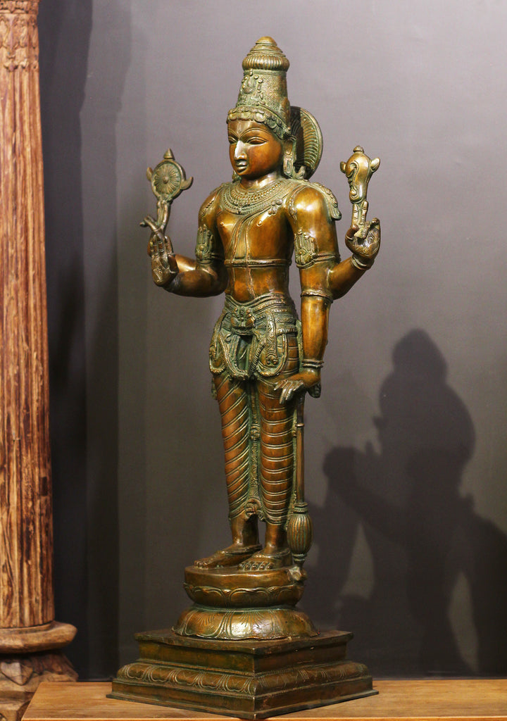 Brass Vishnu 37" Dark Copper Finish