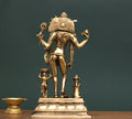 Brass Idol of Shiva  Bhikshatana 11"