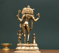 Brass Idol of Shiva  Bhikshatana 11"