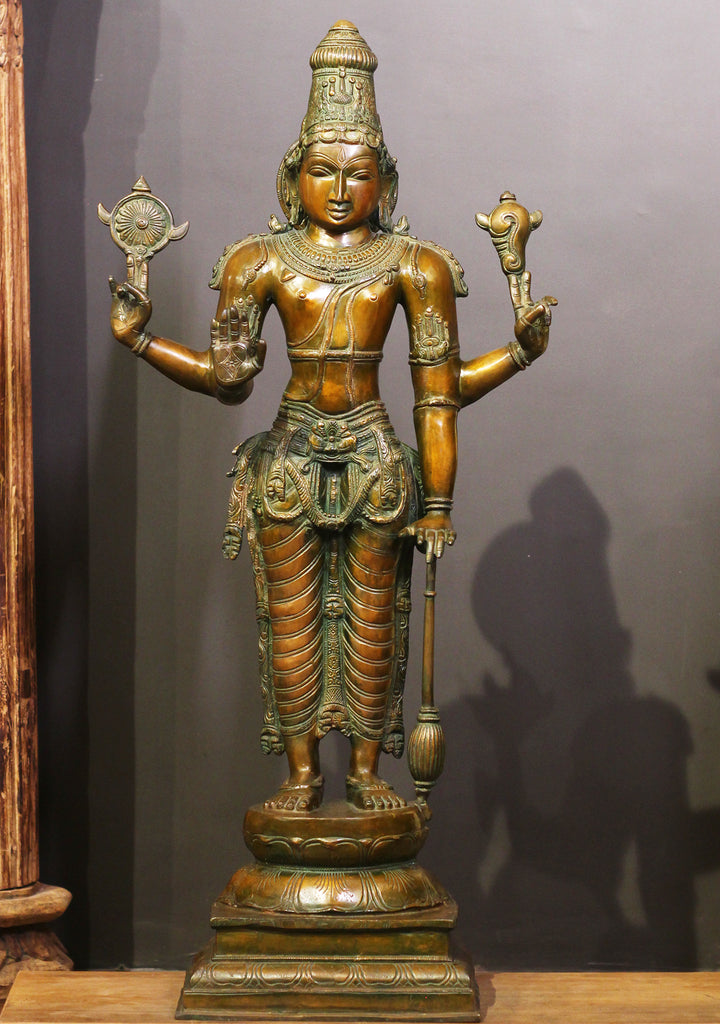 Brass Vishnu 37" Dark Copper Finish