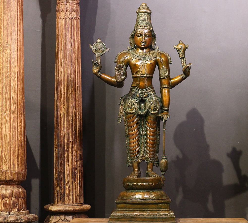 Brass Vishnu 37" Dark Copper Finish
