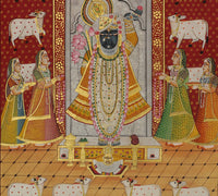 Hand-Painted Shrinathji Temple Pichwai Painting | Traditional Nathdwara Art