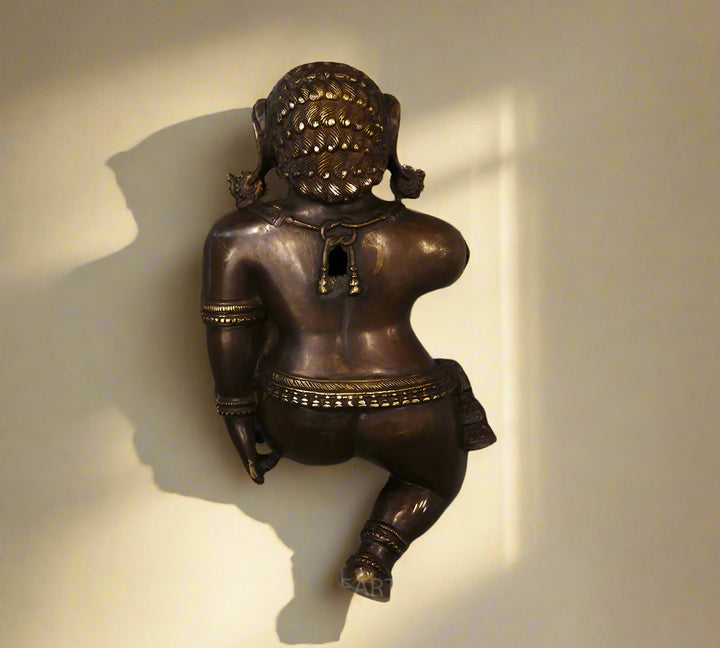 Brass Bala Krishna Wall Hanging