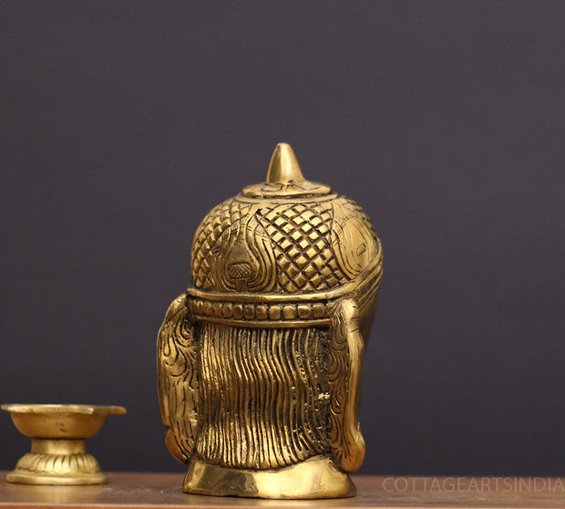 Brass Hanuman Face Statue