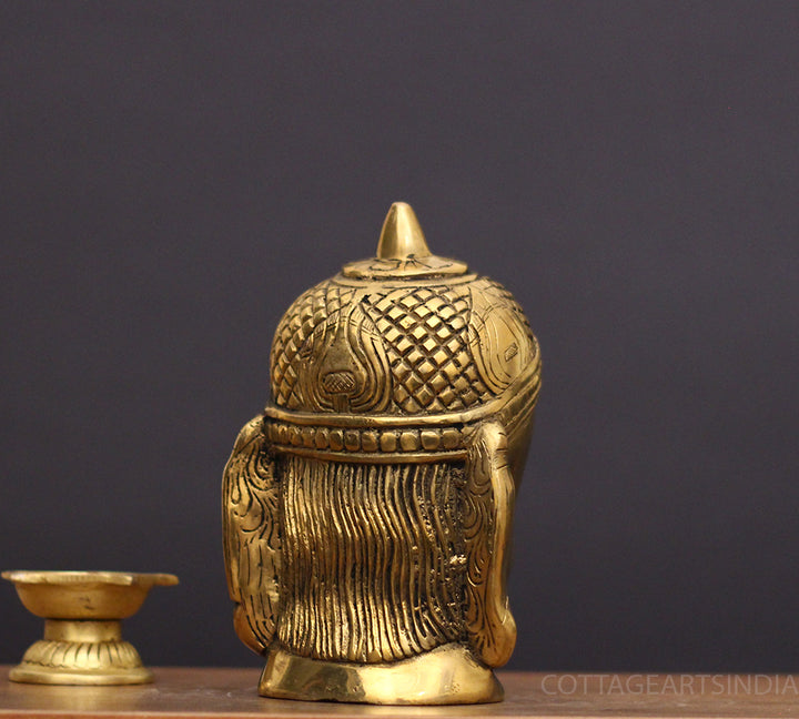Brass Hanuman Face Statue