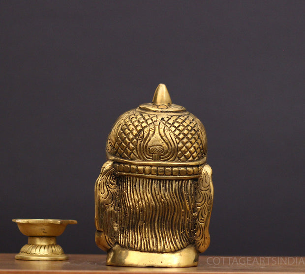 Brass Hanuman Face Statue