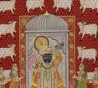 Hand-Painted Shrinathji Temple Pichwai Painting | Traditional Nathdwara Art