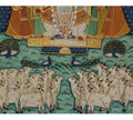 Hand-Painted Shrinathji Pichwai Painting | Krishna with Gopis & Sacred Cows