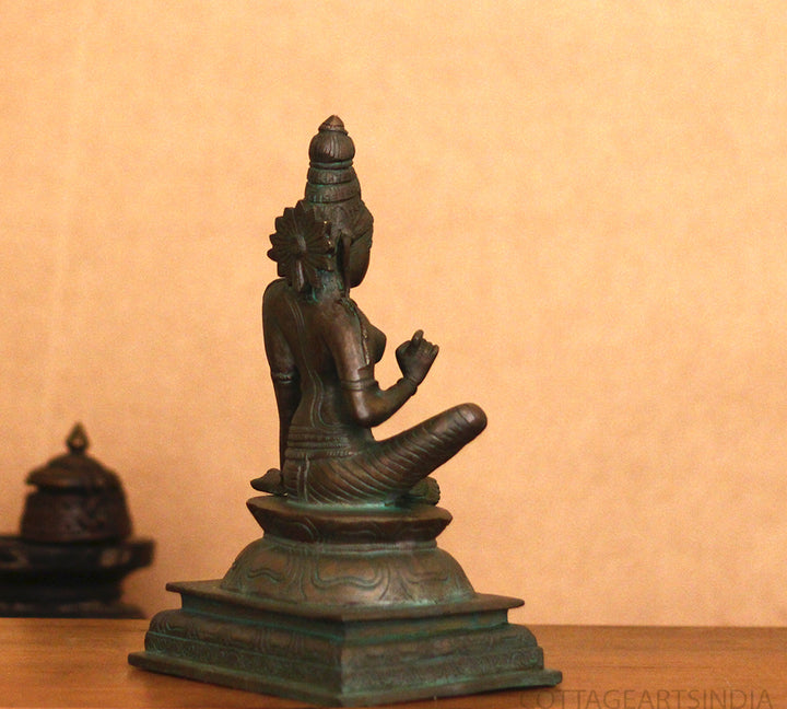 Brass Uma Parameshwari Parvati Bronze Finish 10”