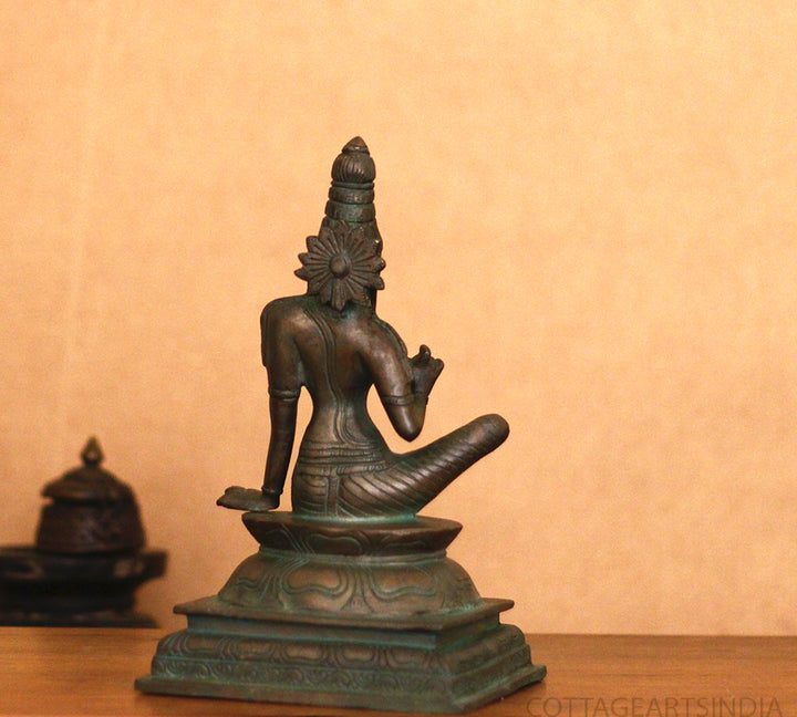 Brass Uma Parameshwari Parvati Bronze Finish 10”