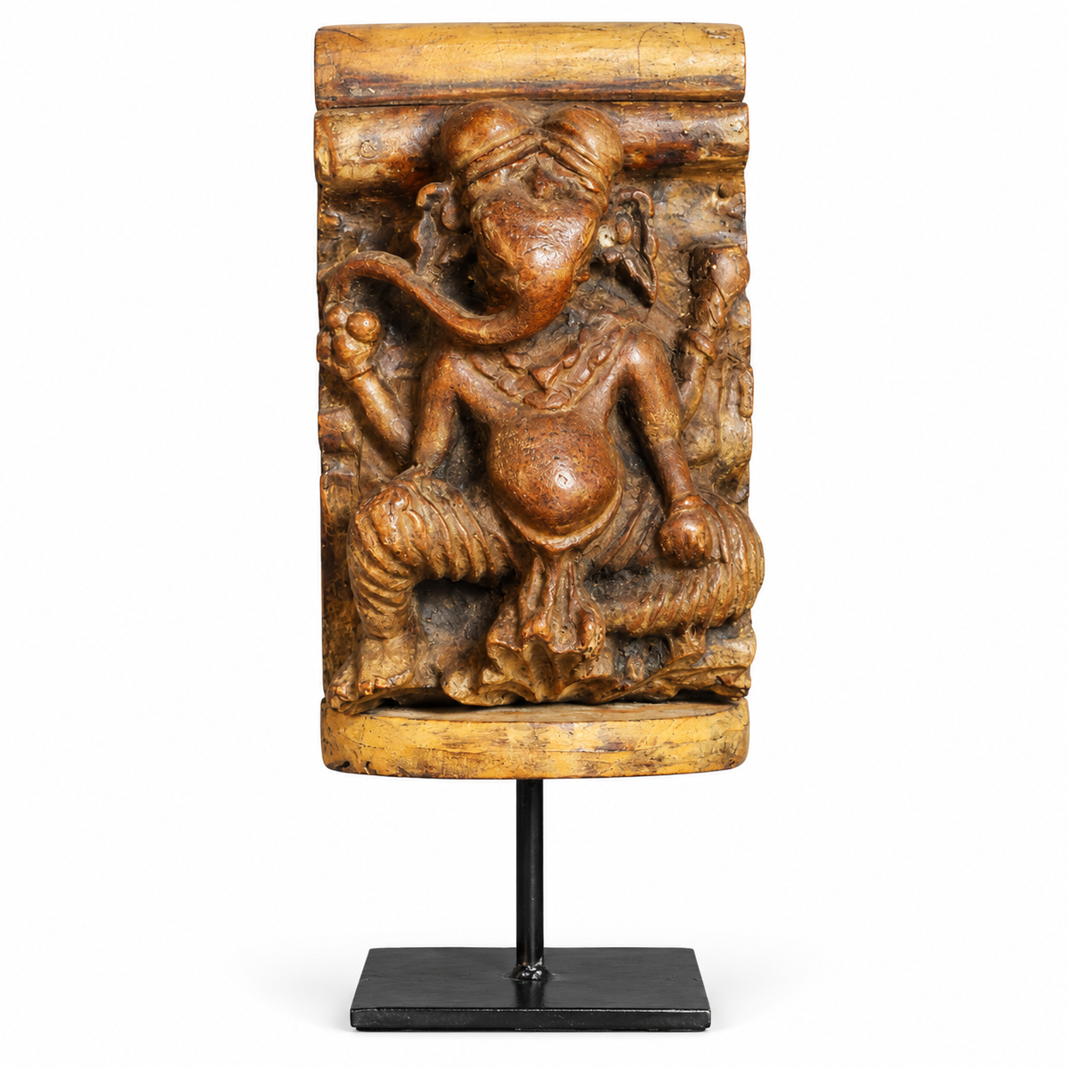 Vintage Wood / Stone Ganesh
