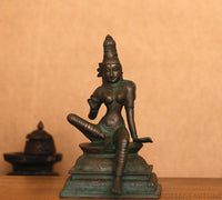 Brass Uma Parameshwari Parvati Bronze Finish 10”