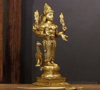 Brass Idol of Lord Murugan 21"