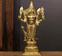 Brass Idol of Lord Murugan 21"