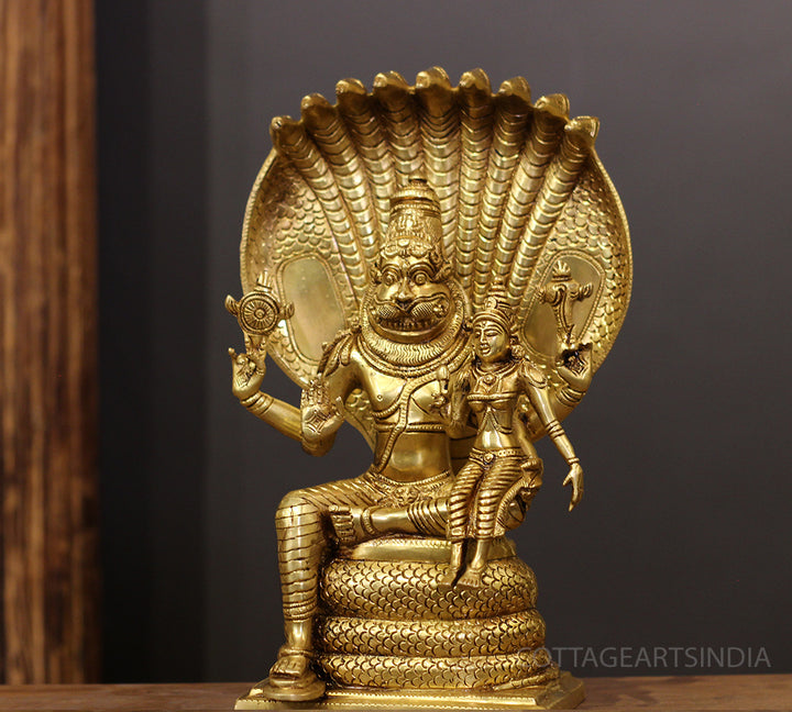 Brass Narsimha Laxmi 14"