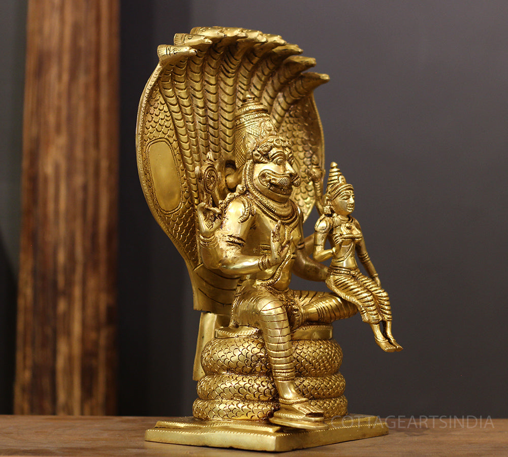 Brass Narsimha Laxmi 14"