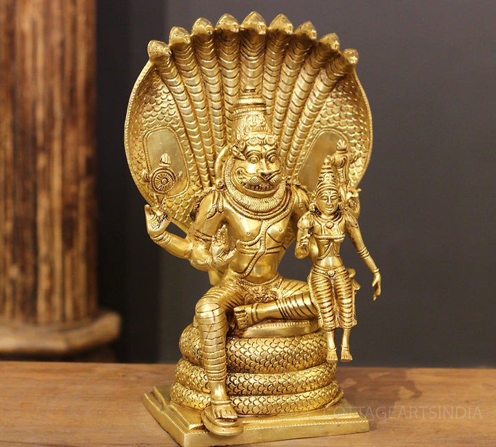 Brass Narsimha Laxmi 14"