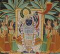 Hand-Painted Shrinathji Pichwai Painting | Krishna with Gopis & Sacred Cows