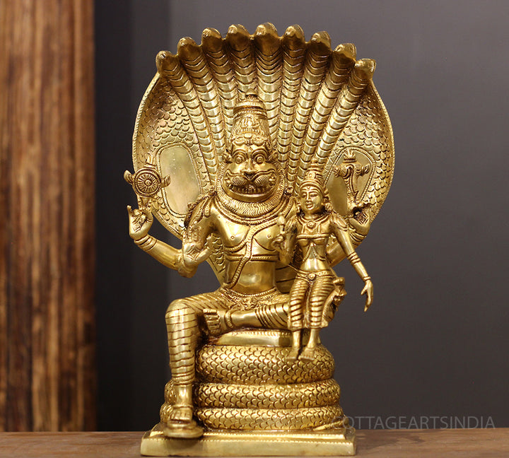 Brass Narsimha Laxmi 14"