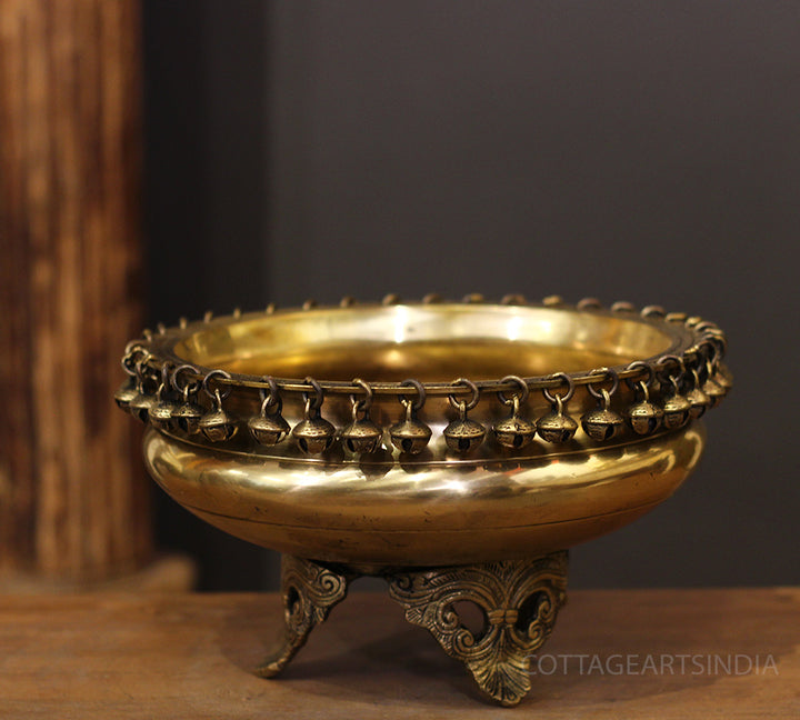 Brass Ghungroo Urli 10"
