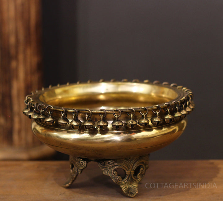Brass Ghungroo Urli 10"