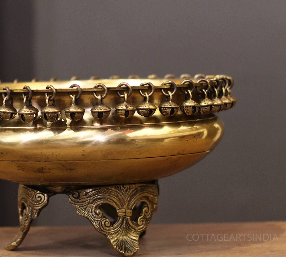 Brass Ghungroo Urli 10"