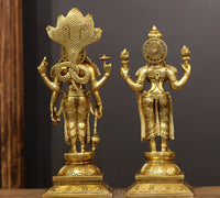 Brass Narayana /Vishnu Laxmi Standing 18"