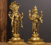 Brass Narayana /Vishnu Laxmi Standing 18"