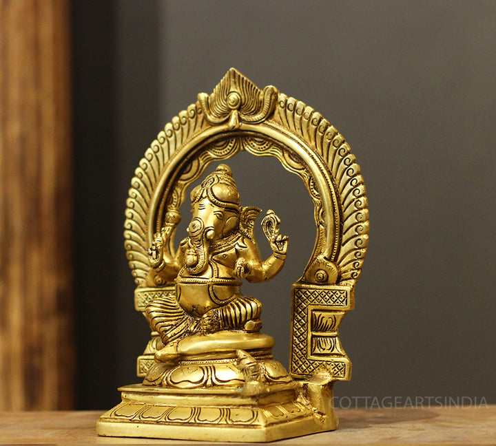 Brass Ganesh - Brass Laxmi With Prabhawal