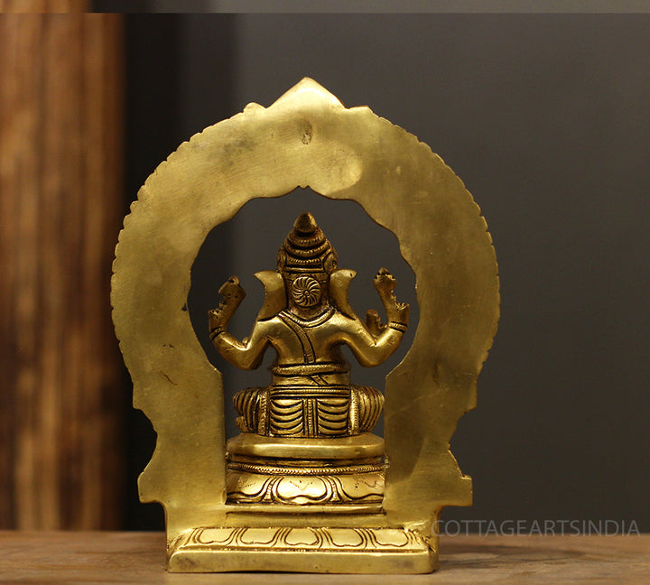 Brass Ganesh - Brass Laxmi With Prabhawal
