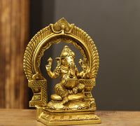 Brass Ganesh - Brass Laxmi With Prabhawal
