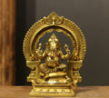 Brass Ganesh - Brass Laxmi With Prabhawal