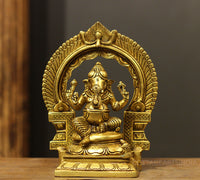 Brass Ganesh - Brass Laxmi With Prabhawal