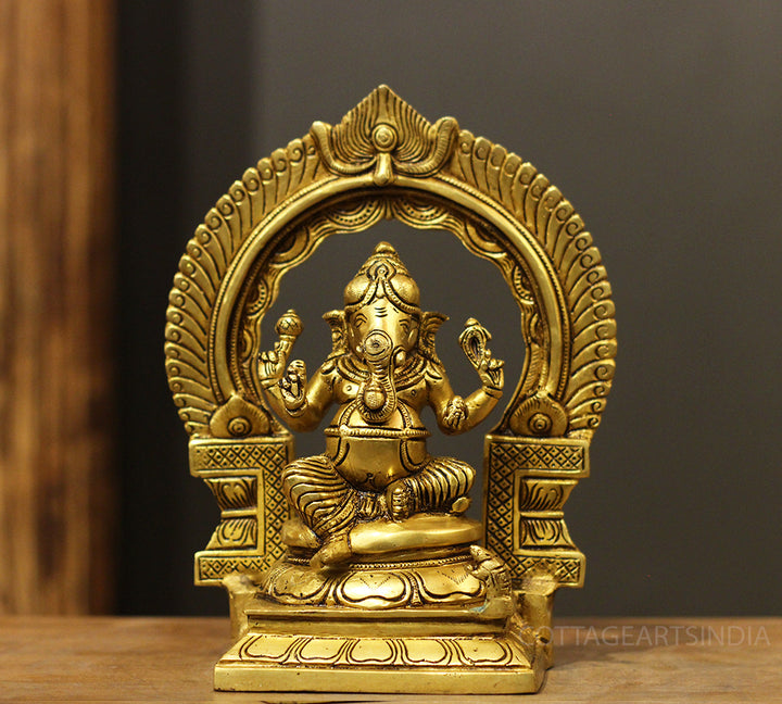 Brass Ganesh - Brass Laxmi With Prabhawal