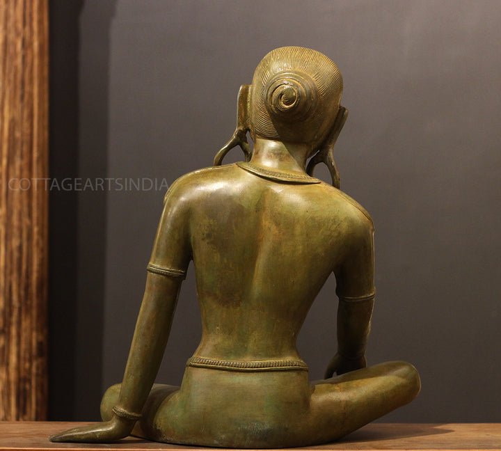 Brass Uma Parvati Nepal Green Patina Finish