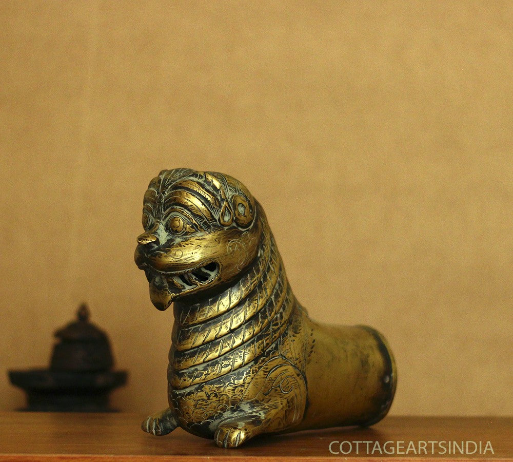 Brass Vintage Finish Palanquin Kirtimukha