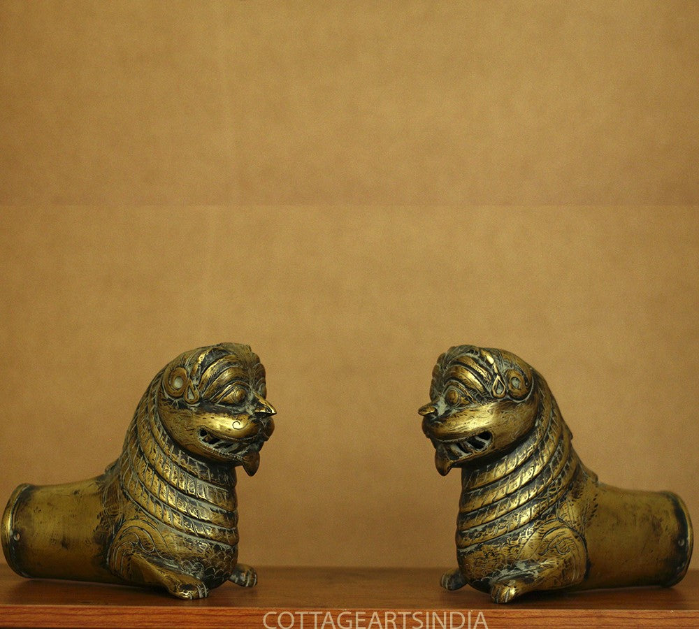 Brass Vintage Finish Palanquin Kirtimukha