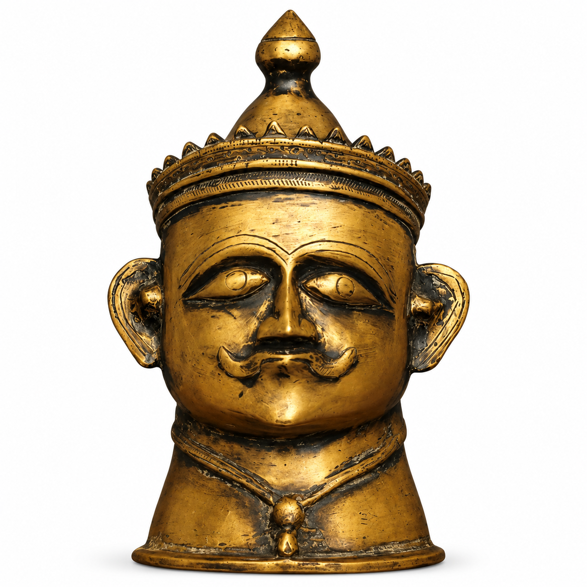 Brass Vintage Finish Shiva Mukhlingam Idol 14”
