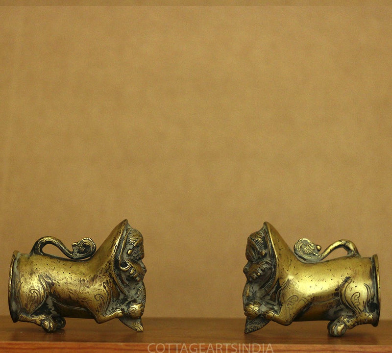Brass Antique Palanquin Kirtimukha Pair
