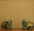 Brass Vintage Finish Palanquin Kirtimukha Pair