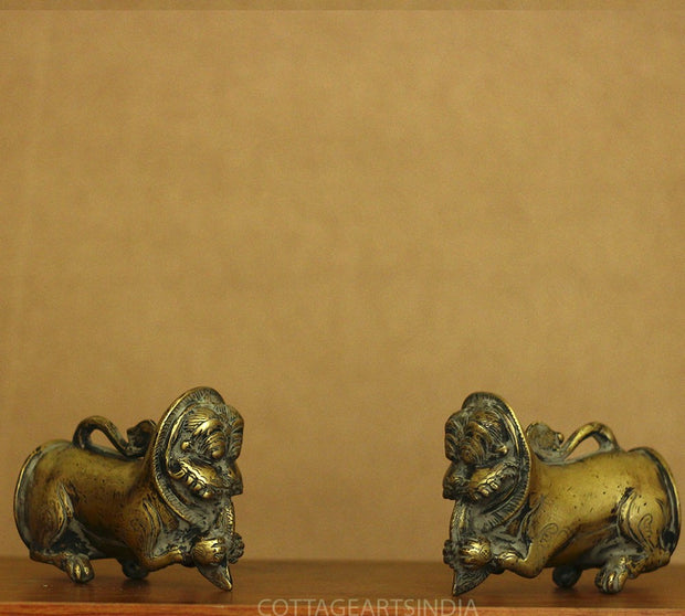 Brass Vintage Finish Palanquin Kirtimukha Pair